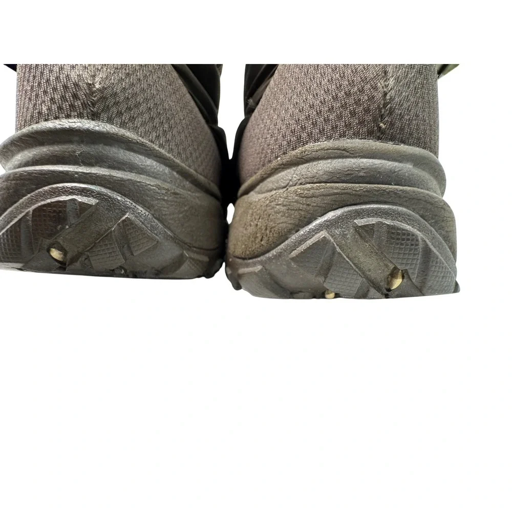 The North Face Nuptse Winter Boots Women's 6 Brown Faux Fur Trim Lace Up Quilted